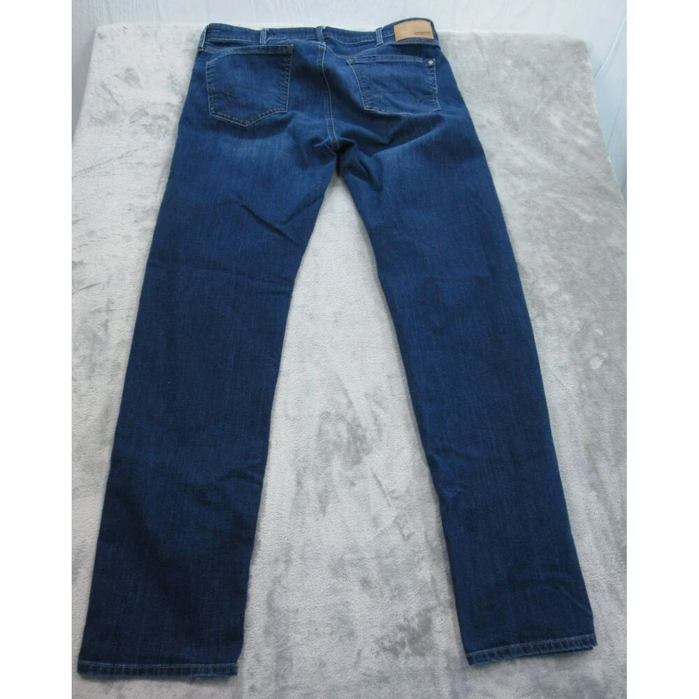 Mavi Jeans Zach Mens 38x36 (Actual 35 x 34) Straight Leg Dark Wash Blue 5-Pocket